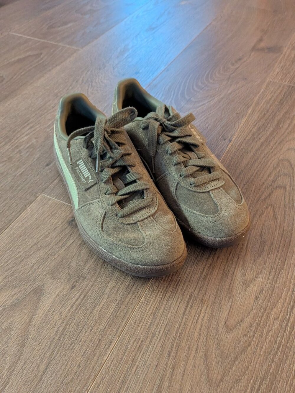 Puma Palermo Suede Sneakers — Olive (NEW UNWORN)